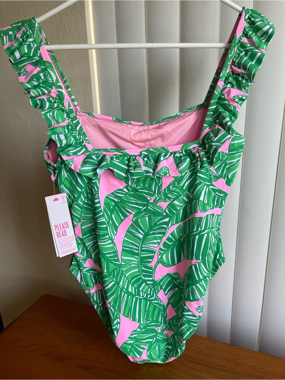 Lilly Pulitzer Aemma Ruffle One Piece Swimsuit Let’s Go Bananas Size 12 - Picture 4 of 13